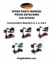 Les pièces détachées spécifiquement pour le scooter électrique Practicomfort Beaufort : 2, 3, 4, 5 et 6