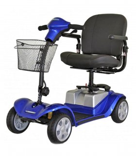 Face avant du scooter électrique handicapé Kymco Mini LS Confort en Bleu