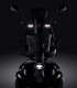 Vue avant avec lumière allumé du scooter électrique handicapé PMR Life & Mobility Presto S en noir